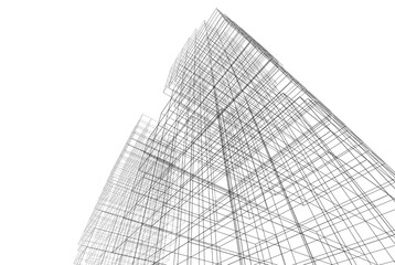 Abstract architecture background 3d rendering