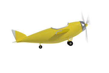 Composite image of 3D yellow plane © vectorfusionart