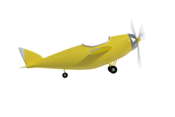 Composite image of 3D yellow plane