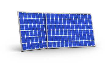 Digitally generated image of 3d solar panels