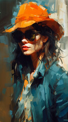 portrait of a girl in sunglasses