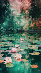 Obraz na płótnie Canvas water lily flowers