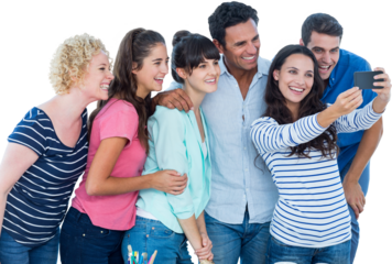 Creative business team taking a selfie