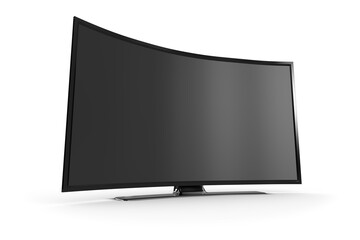 Digital image of curve blank television