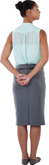 Rear view of businesswoman standing