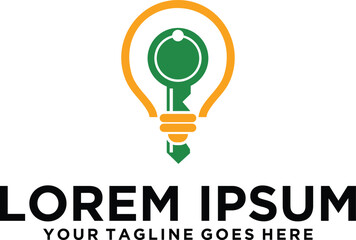 Bulb Key light logo design