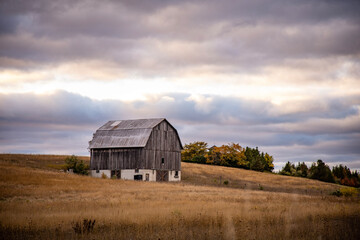 old barn in the field; Leelanau Peninsula, Michigan