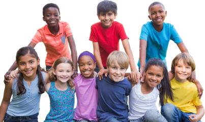 Happy friends in the park 