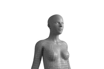 Composite image of gray 3d woman