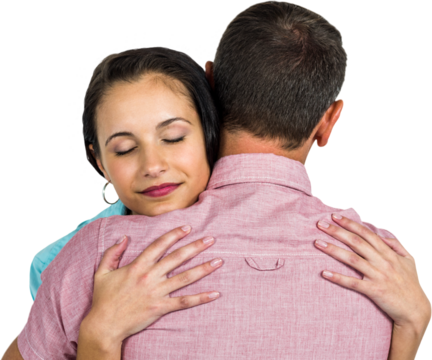 Couple hugging