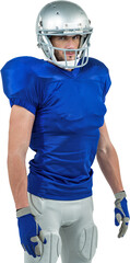 Fototapeta premium Confident American football player standing