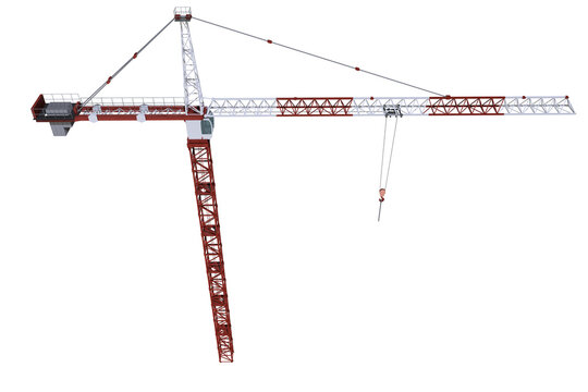 Image of 3D red crane