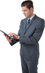 Businessman using digital tablet