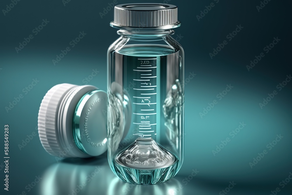 Poster penicillin powder or liquid with of aqueous solution stored in an ampulla made of glass for intramus