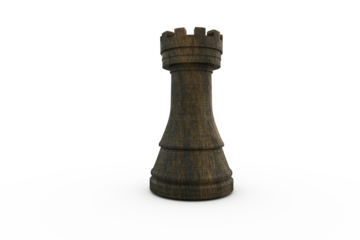 Black rook chess piece