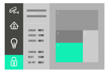 Lock feature of home control application