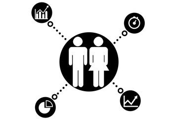 Icons on white background