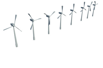 Graphical image of wind turbines