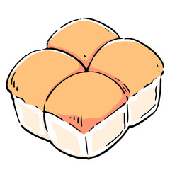 手描きのちぎりパン