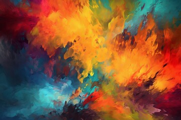 Obraz na płótnie Canvas Abstract smudge colorful background. Generative ai