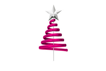 Pink christmas tree spiral design