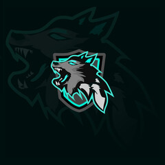 Angry and Cruel Wolf Mascot Logo Vector
