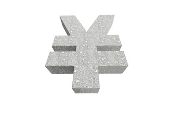 Digitally gererated image of Yen symbol
