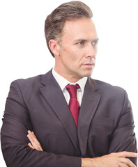 Businessman standing with arms crossed