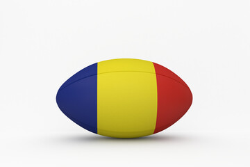 Romania flag rugby ball