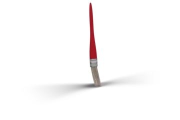 Foto op Plexiglas Graphic image of red paintbrush © vectorfusionart
