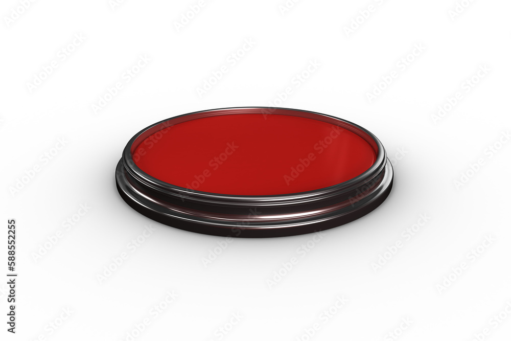 Poster digitally generated red push button
