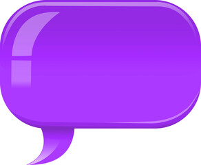 Purple speech bubble symbol