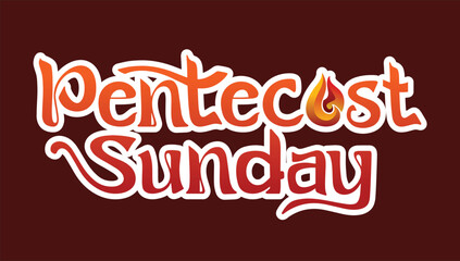 pentecost font design with rectangle size.