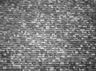 Roof with Shingles in Shades and Tones of Gray.