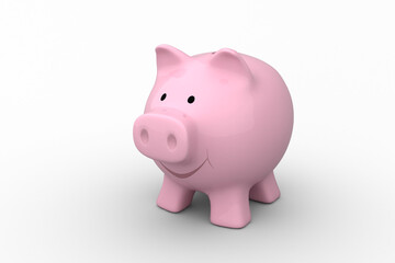 Digital composite image of piggy bank