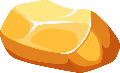 Golden mineral block, ore, nugget and bullion