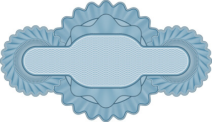 Certificate, diploma or voucher guilloche rosette