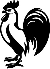 Cockerel cock, cockscomb bird rooster silhouette