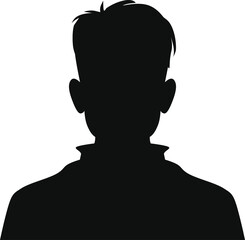 Adult man social media user avatar silhouette