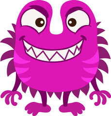 Cartoon funny monster character, eerie creature