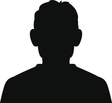 Adult or senior man avatar silhouette