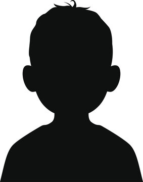 Little boy, child user profile avatar silhouette