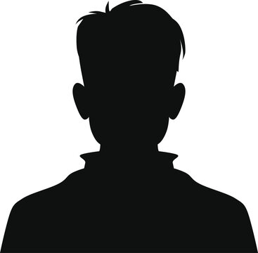 Adult man social media user avatar silhouette