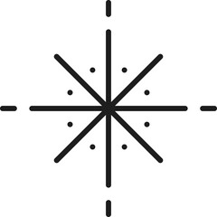 Bright blink of Christmas star burst twinkle icon