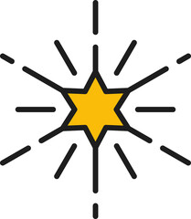 Flare and glitter effect star sparkle twinkle sign