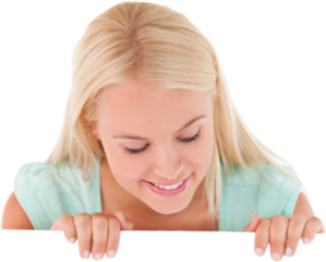 Woman looking at a whiteboard