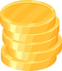 Pirate corsair treasure, pile of golden coin money