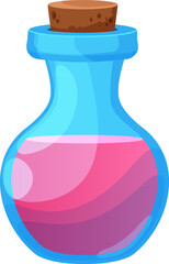 Halloween witchcraft potion poison cartoon bottle