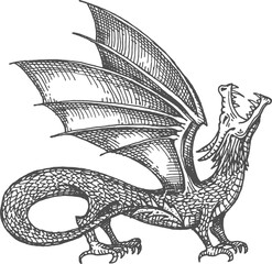 Chinese horoscope sign dragon mythical animal icon