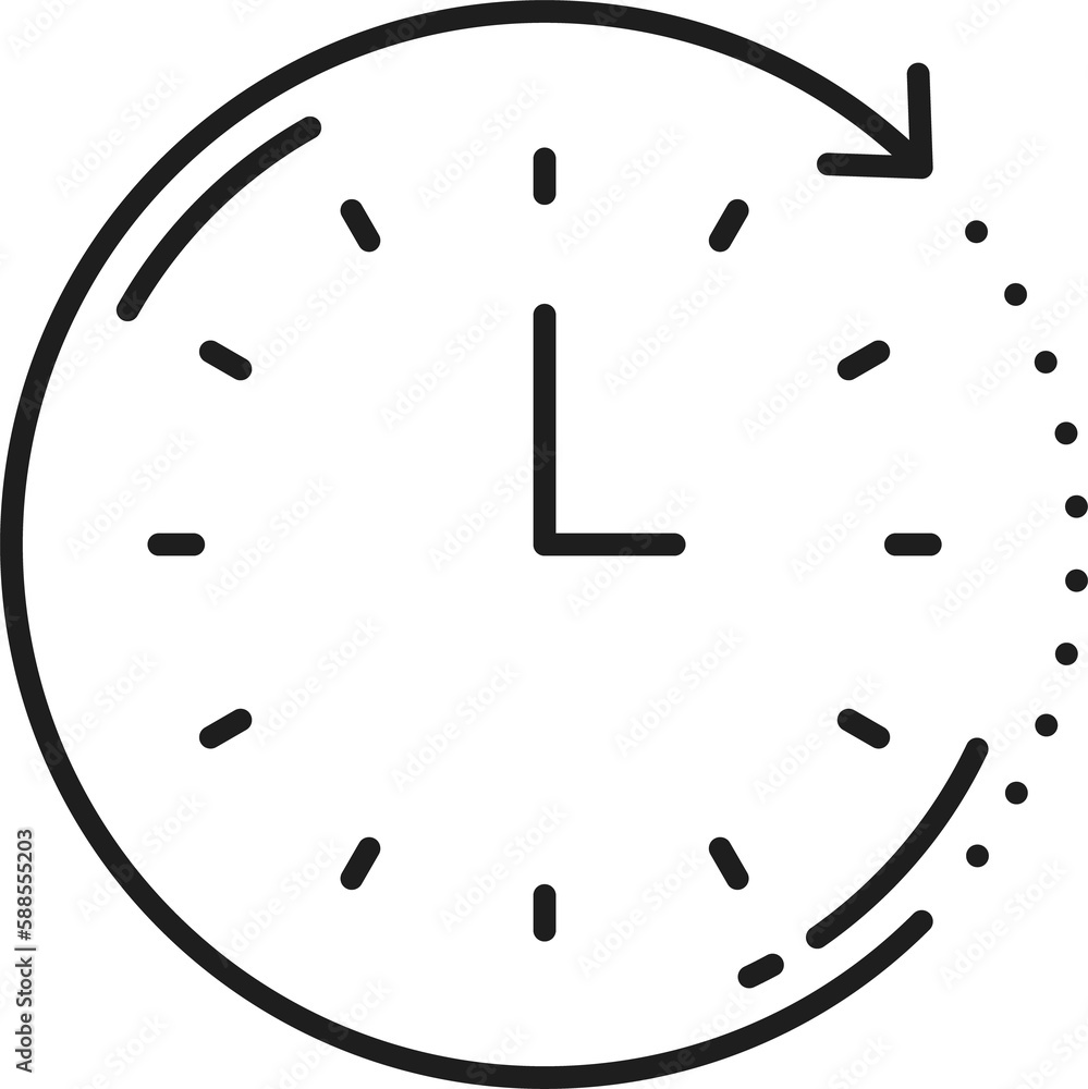 Aufkleber Alarm stopwatch isolated clock timer outline icon
